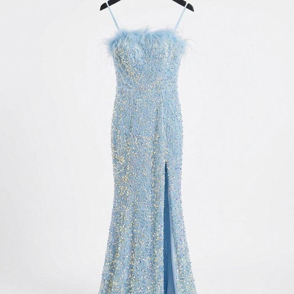 Midnight doll blue sequin maxi